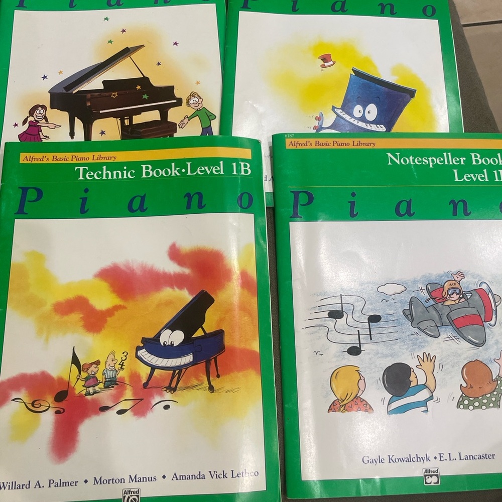 Alfred Kids Piano Books - Green and White